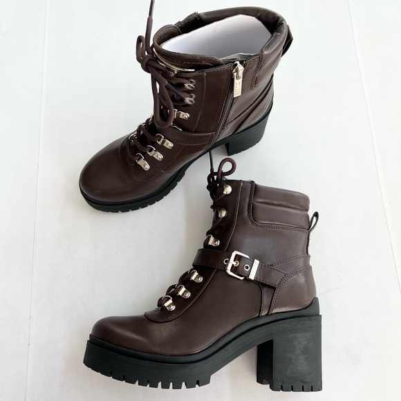 Guess Shoes New Guess Canaly Platform Combat Boot Womens Size 8